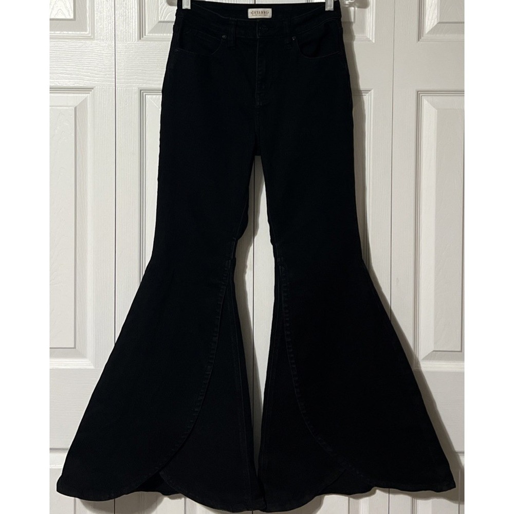 Shyanne Black Flared Wide Leg Jeans